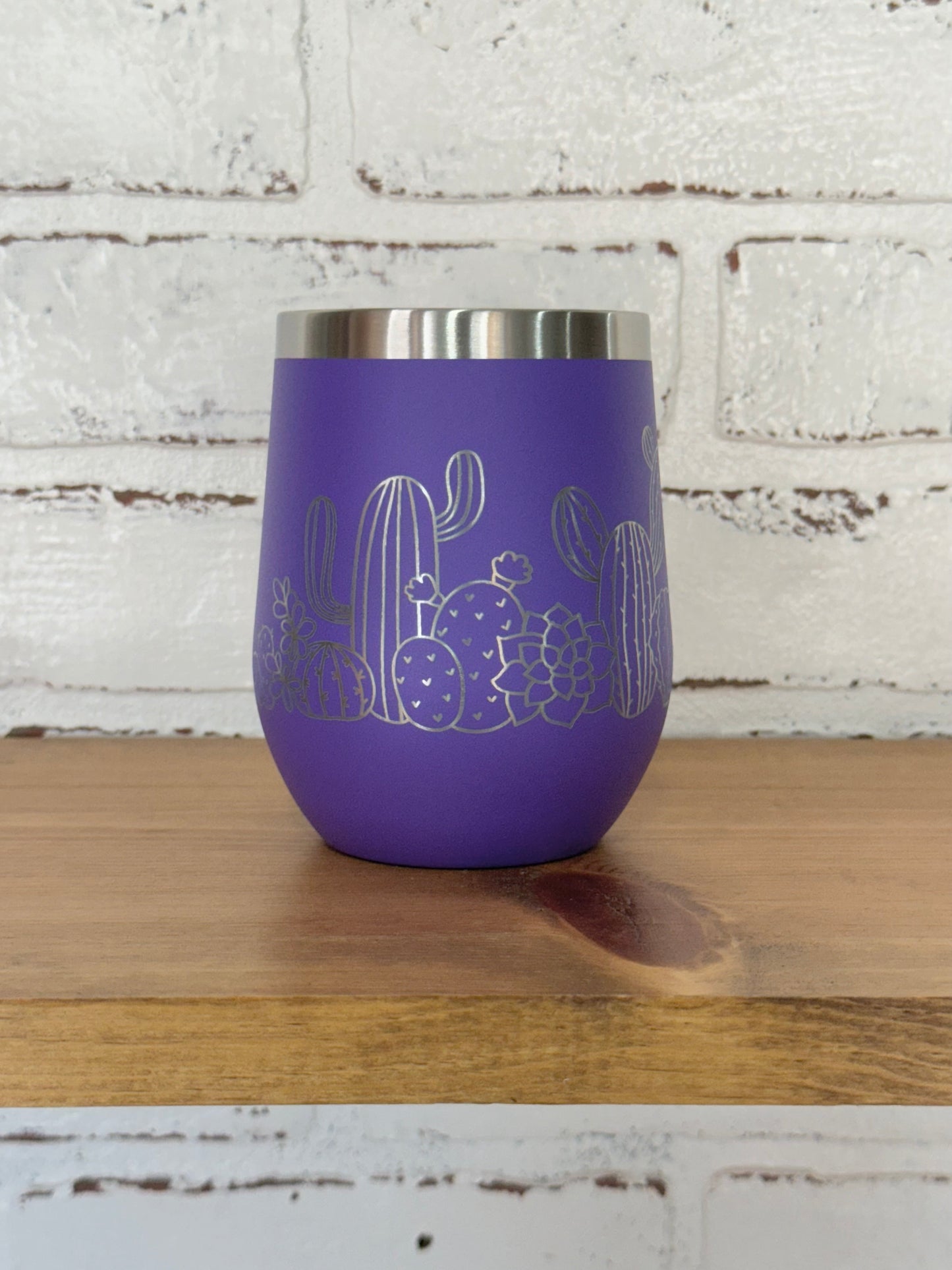 Cactus Scene 12 oz Wine Tumbler