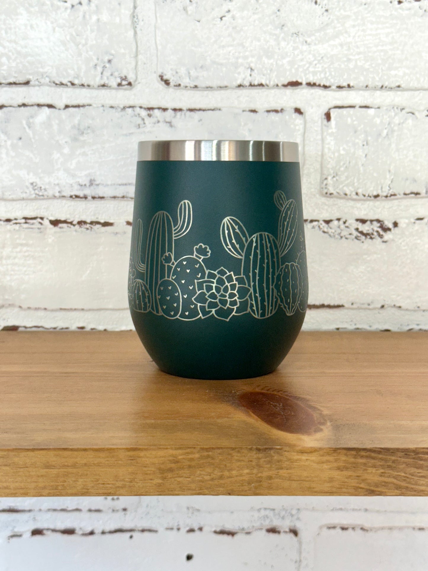 Cactus Scene 12 oz Wine Tumbler