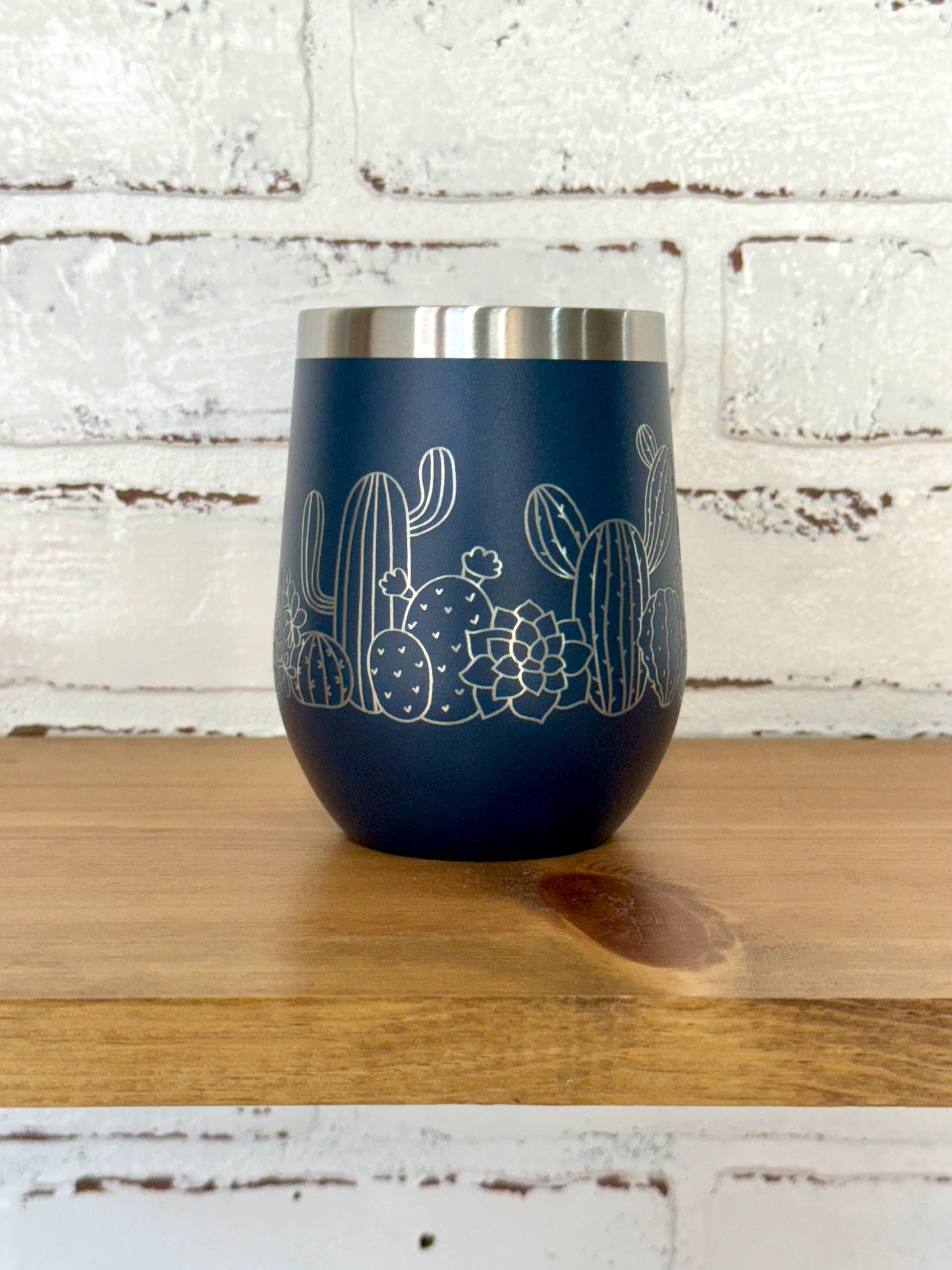 Cactus Scene 12 oz Wine Tumbler