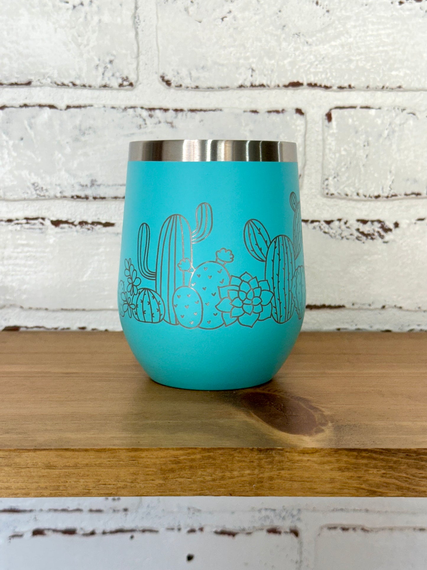 Cactus Scene 12 oz Wine Tumbler