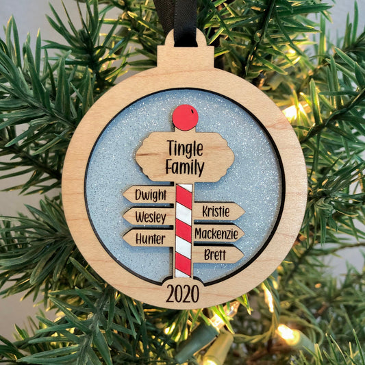 North Pole Family Ornament