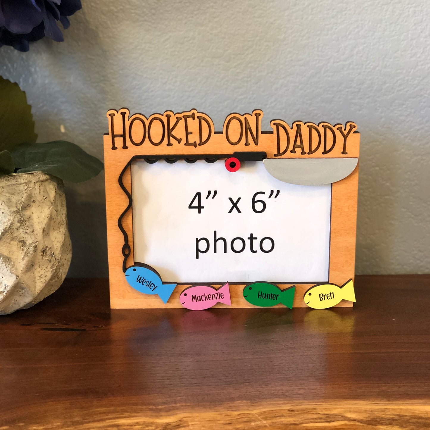 Hooked on Daddy Photo Frame