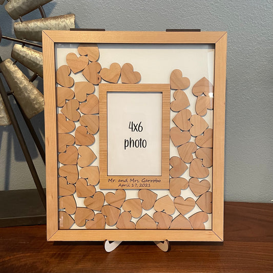 Drop heart photo guest book