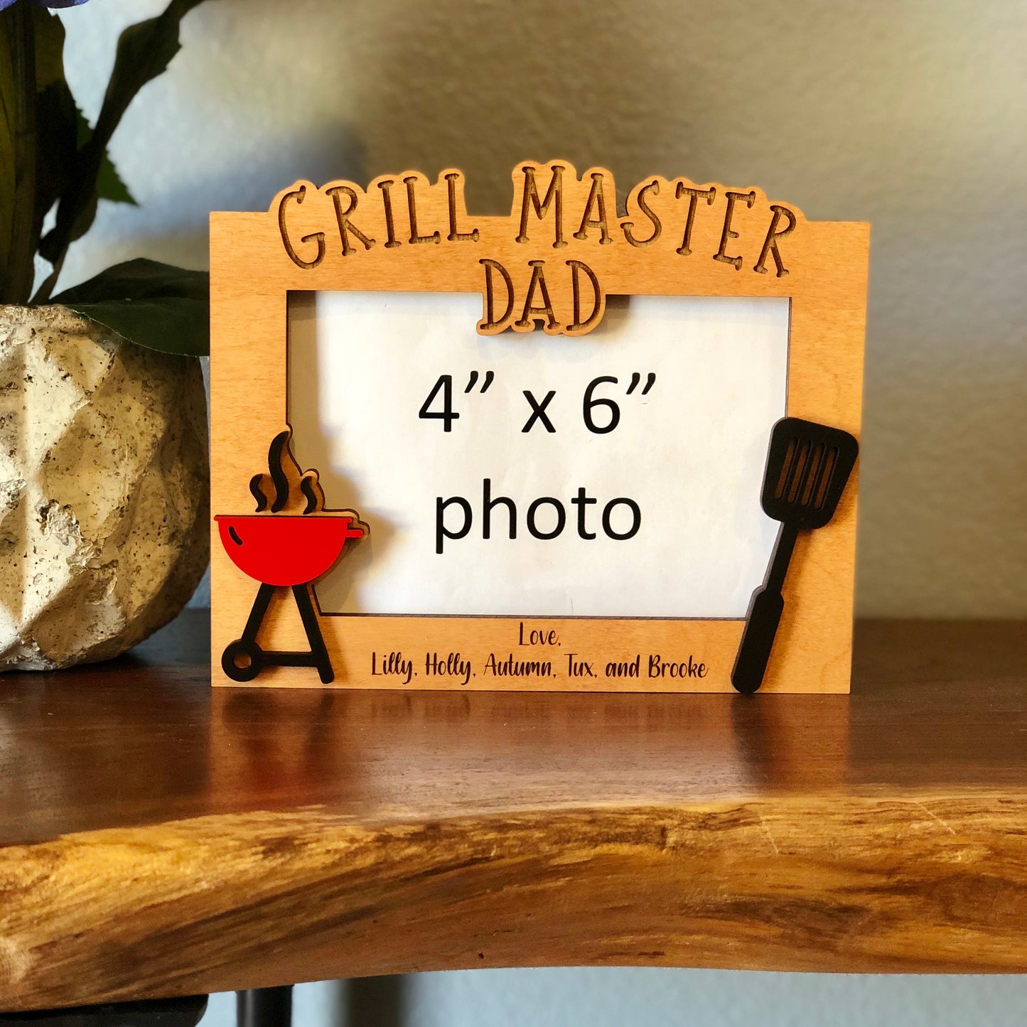 Grill Master Dad Photo Frame