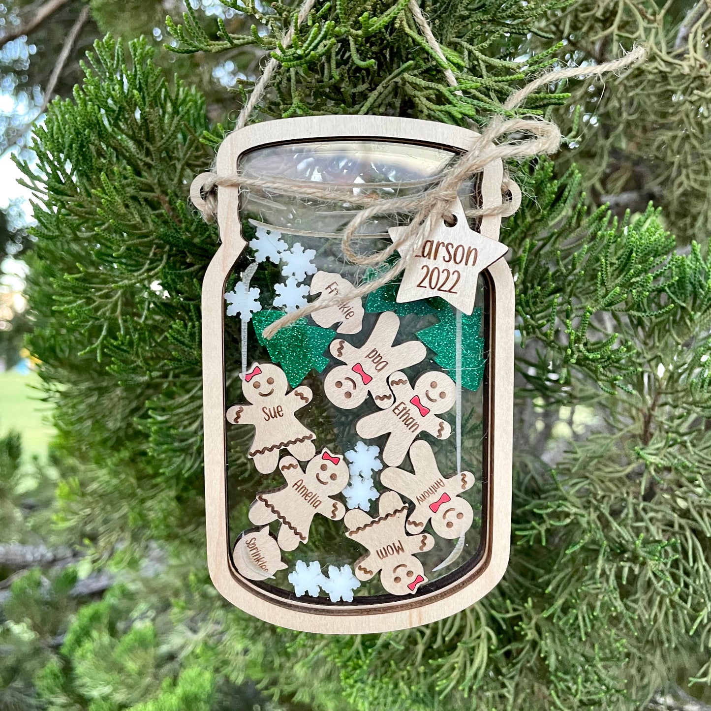 Gingerbread Cookie Jar Family Ornament